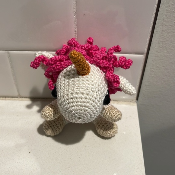 Handcrafted Unicorn 🦄 Amigurumi Decor Toy Crochet Figure Doll Magic Fantasy - Picture 3 of 12